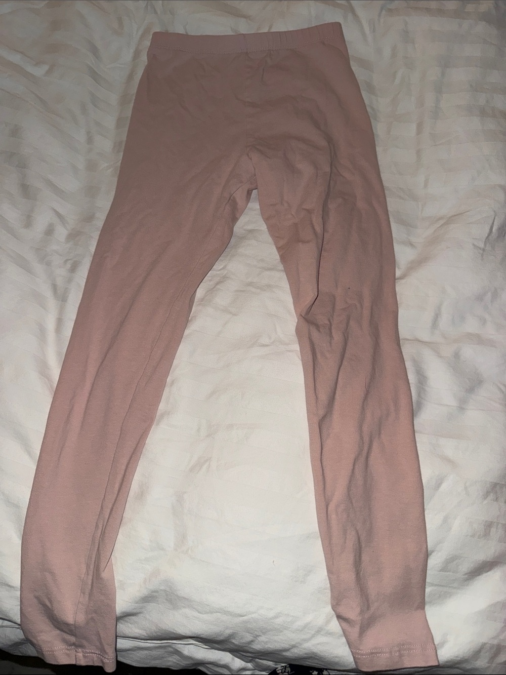 H&M Light Pink Cotton Stretch Leggings for Kids
